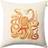Chhatwal & Jonsson Embroidered Octopus Kuddöverdrag Orange, Beige, Gul (50x50cm)