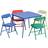 Flash Furniture Kids Colorful 5 Piece Folding Table & Chair Set