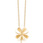Mads Z Clover Necklace - Gold/Beige/Transparent