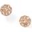 Fossil Sutton Disc Ear Studs - Rose Gold/Transparent