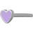 Stine A Petit Love Heart Sorbet Earring - Silver/Purple