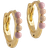 ENAMEL Copenhagen Paula Hoops 10mm - Gold/Pink/Beige