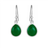 Susanne Friis Bjørner Drop Earrings - Silver/Green