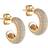 ENAMEL Copenhagen Mini Sparkling Luna Hoops - Gold/Transparent