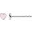 Stine A Petit Love Heart Earring - Silver/Light Pink