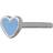 Stine A Petit Love Heart Earring - Silver/Light Blue