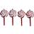 Nearly Natural Candy Cane Lollipop Red Christmas Tree Ornament 17.8cm 4pcs