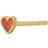 Stine A Petit Love Heart Earring - Gold/Coral