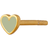 Stine A Petit Love Heart Earring - Gold/Olive