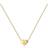 Turandoss Heart Initial Necklace - Gold