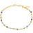 Susanne Friis Bjørner Gilt Faceted Beacelet - Gold/Apatite/Iolite/Peridot