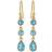 Susanne Friis Bjørner Gilded Earrings - Gold/Topaz