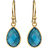 Susanne Friis Bjørner Drop Facet London Earrings - Gold/Blue
