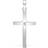 Jewelco London Solitaire Cross Pendant - White Gold/Diamond