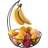 Basicwise Wire Metal Fruit Holder with Banana Hanger Basket 27.9cm