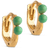 ENAMEL Copenhagen Paula Hoops 6mm - Gold/Green