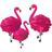 Amscan Pom Poms Fluffy Hanging Flamingo 3-pack