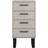 Core Products Texas Grey 4 narrow Chest of Drawer 45x90.3cm