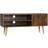 Homcom Cupboard Shelves Brown TV Bench 110x50cm