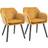 Homcom Modern Yellow Kitchen Chair 74cm 2pcs