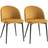 Homcom Modern Yellow Kitchen Chair 77cm 2pcs