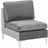 Beliani Grå Velour Krom Metalben Sofa