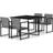 vidaXL 5 Piece Patio Dining Set, 1 Table incl. 4 Chairs