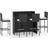 vidaXL black, 5 Outdoor Bar Set