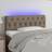 vidaXL LED-lys 100x7x78/88 stof Sengegavl