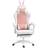 Vinsetto Racing Gaming Chair with Footrest Removable Rabbit Ears, Pink