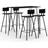 vidaXL 5 Piece Outdoor Bar Set, 1 Table incl. 4 Chairs