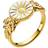 Lund Copenhagen Marguerit Ring - Gold/White