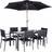 Royalcraft Sorrento 6 including Parasol Patio Dining Set