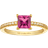 Sif Jakobs Ellera Quadrato Ring - Gold/Pink/Transparent