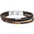 Fossil Warm Tones Multi Strand Bracelet - Silver/Tiger's Eye