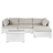 Beliani Left Hand Garden Sectional Sofa with Coffee Table 4 Seater Outdoor Lounge Set