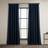 Exclusive Fabrics & Furnishings Nightfall Navy Blue Linen Darkening