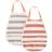 Done by Deer Haklapp 2-pack, Stripes Papaya/Powder