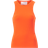 Selected Femme Orange ribstrikket top med racerhals Orange