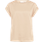 Vila Satin Short Sleeve T-Shirt - Cement