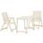 vidaXL Folding Bistro Set, 1 Table incl. 2 Chairs