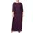 Alex Evenings Plus Size Stretch Lace Bodice Mock Deep Plum