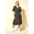 Roman Floral Spot Wrap Midi Dress
