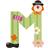 Sevi Wooden letter M, Clown