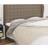 vidaXL kanter 163x23x118/128 stof gråbrun Sengegavl