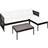 vidaXL Zaniah Brown Poly Rattan 3 Outdoor Lounge Set