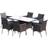 OutSunny 6-Seater Patio Dining Set, 1 Table incl. 6 Chairs