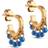 ENAMEL Copenhagen Astrid Hoops - Gold/Blue