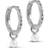ENAMEL Copenhagen Belle Pearl Hoops - Silver
