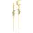 Sistie Beach Green Earrings - Förgyllt-Silver Sterling